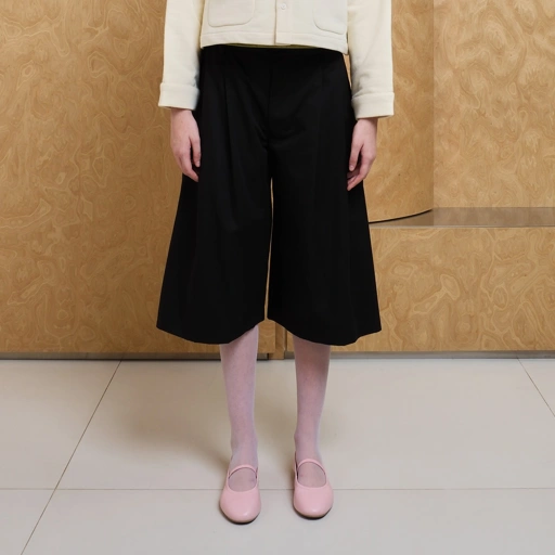 Noir Pleat Culotte