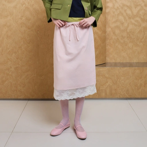 Petal Lace Skirt - Pink
