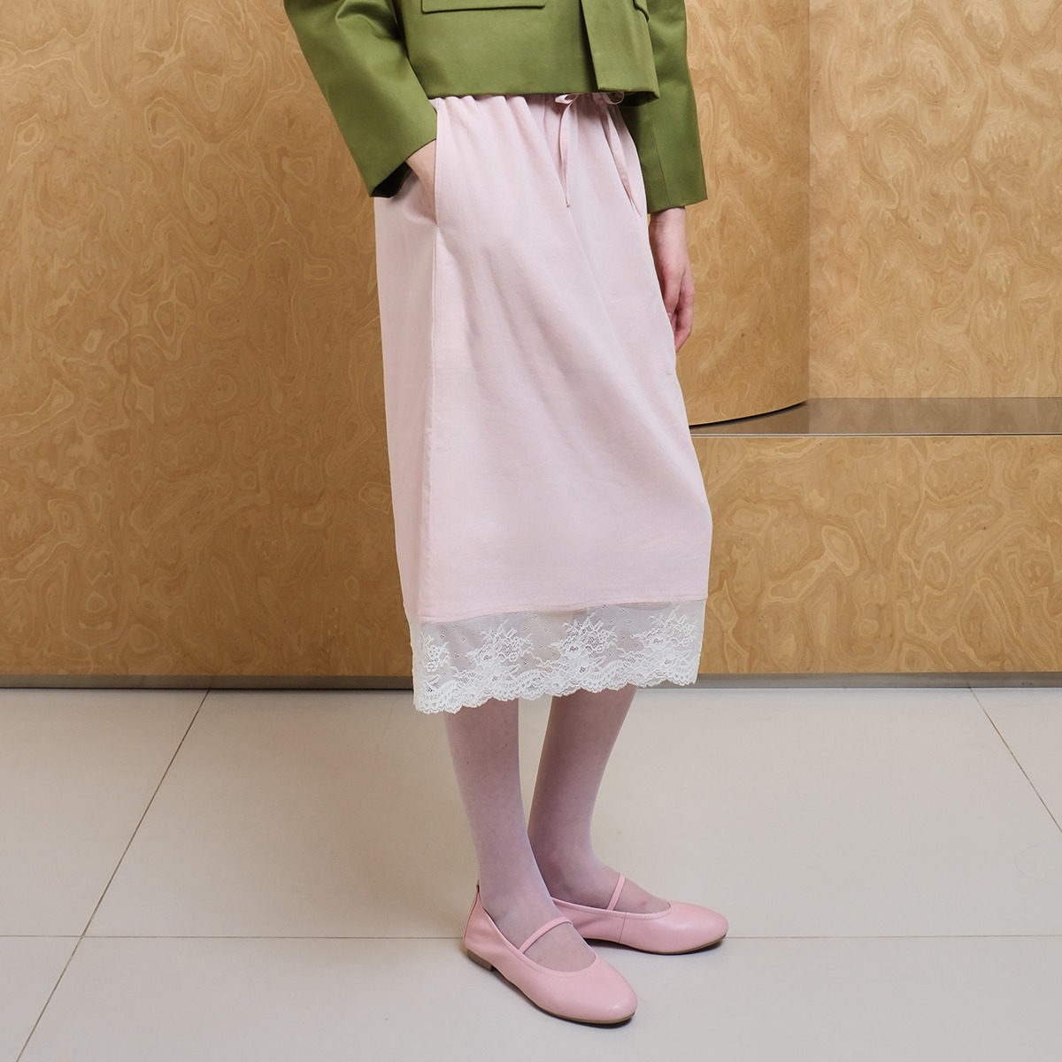 Petal Lace Skirt - Pink