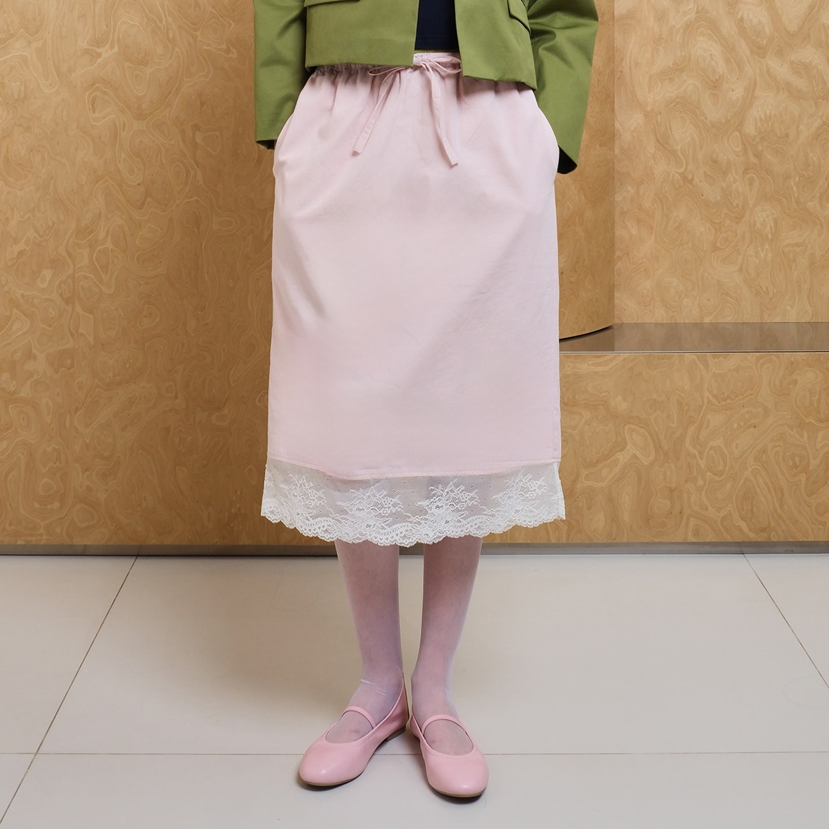 Petal Lace Skirt - Pink