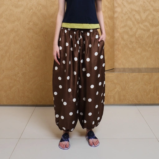 Polkadot Baloon Pants in Brown