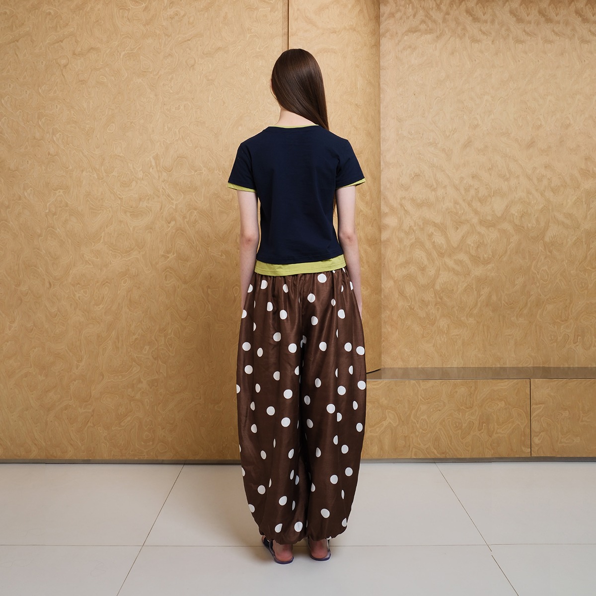 Polkadot Baloon Pants in Brown
