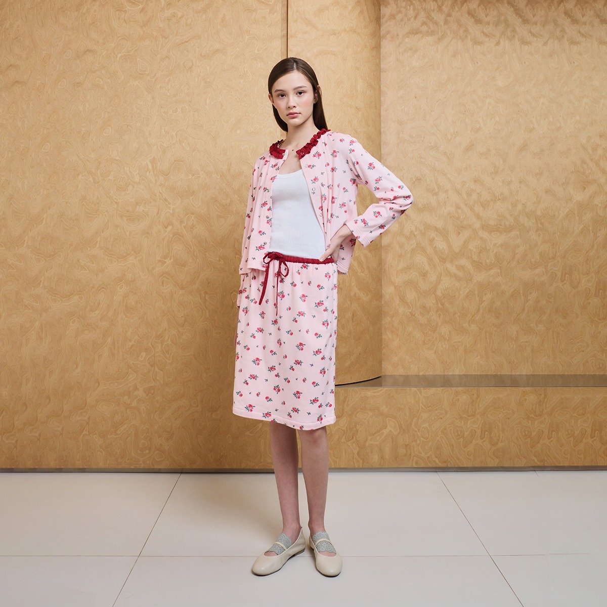 Rose Cardigan with Frill