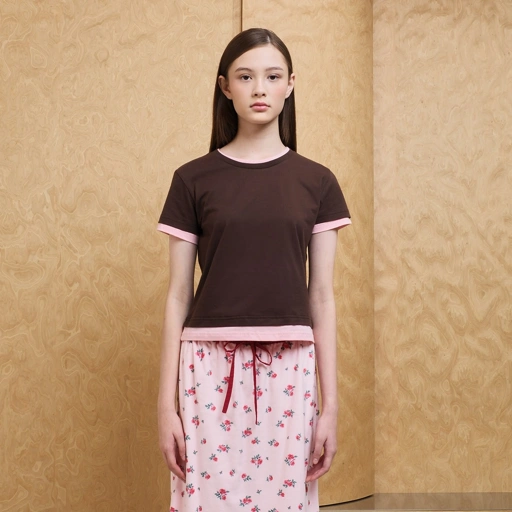Choco SS Peep Tee