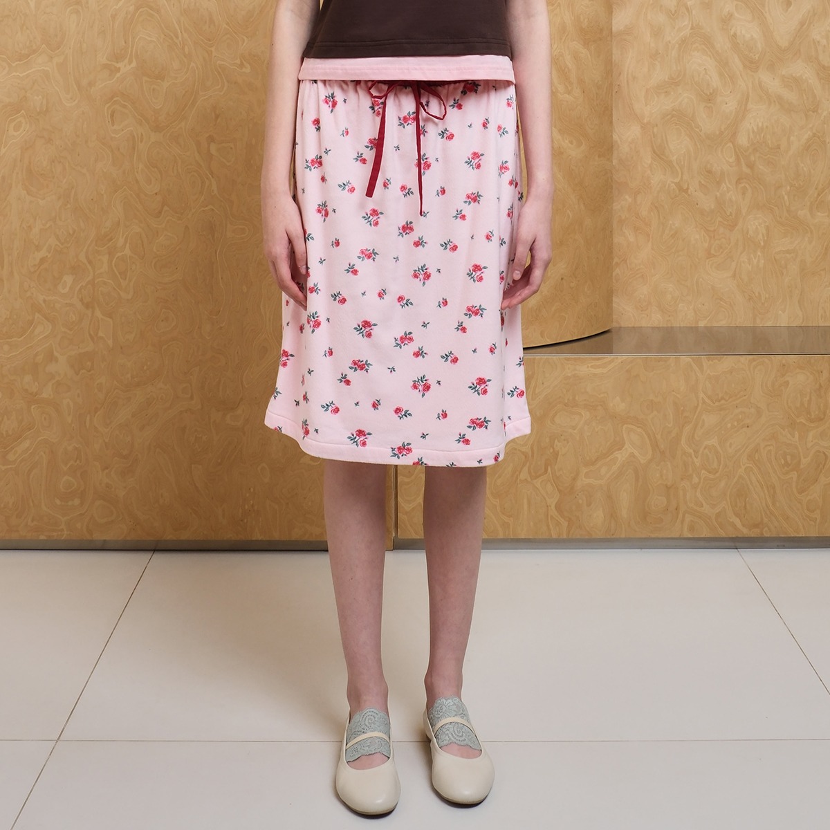 Rose Fuzzy Skirt