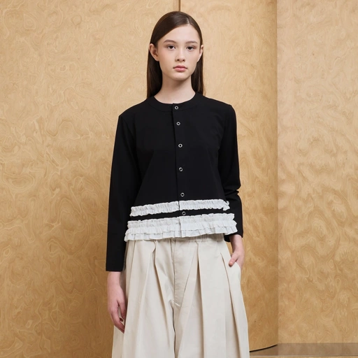Stacking Frill Cardigan - Black
