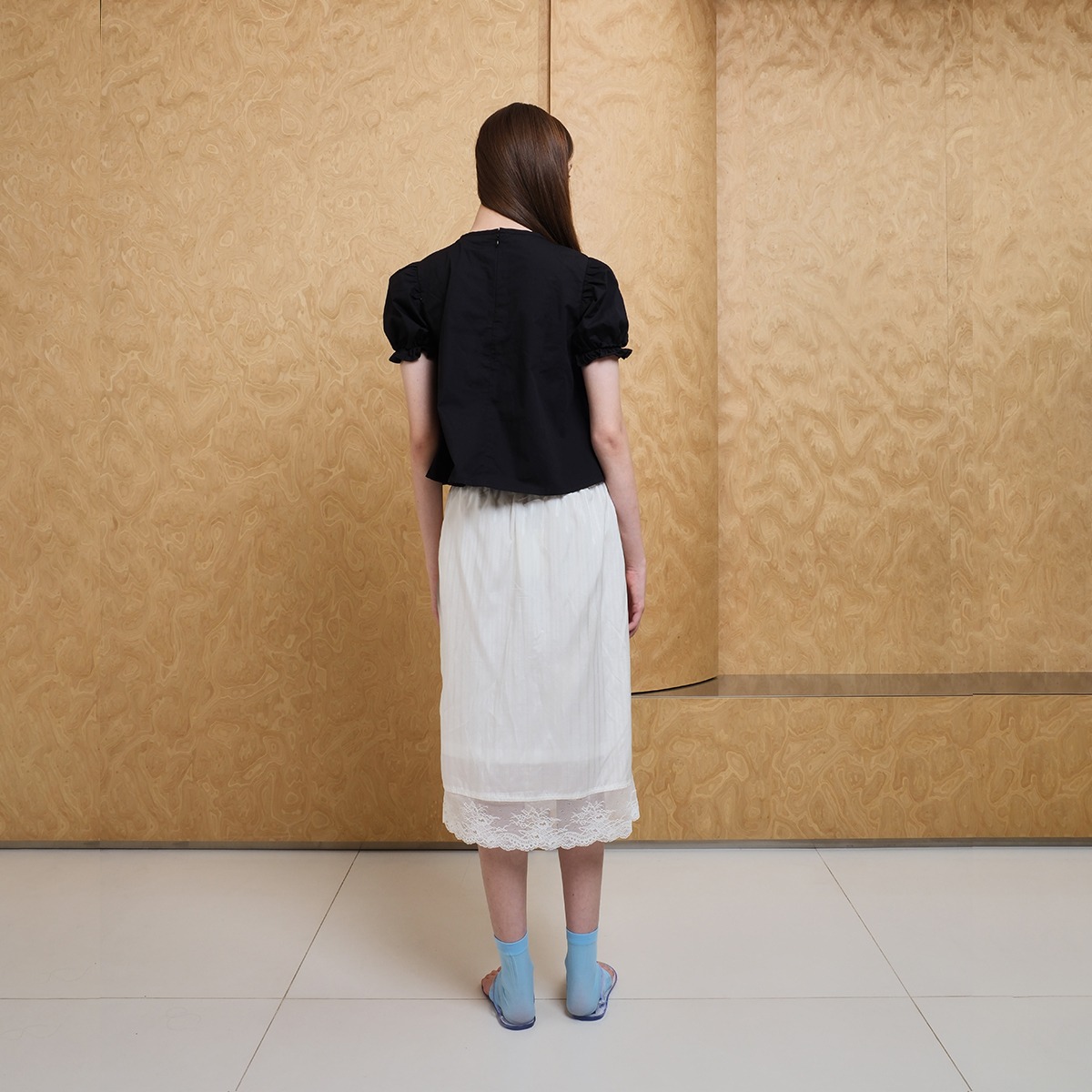 Petal Lace Skirt - White