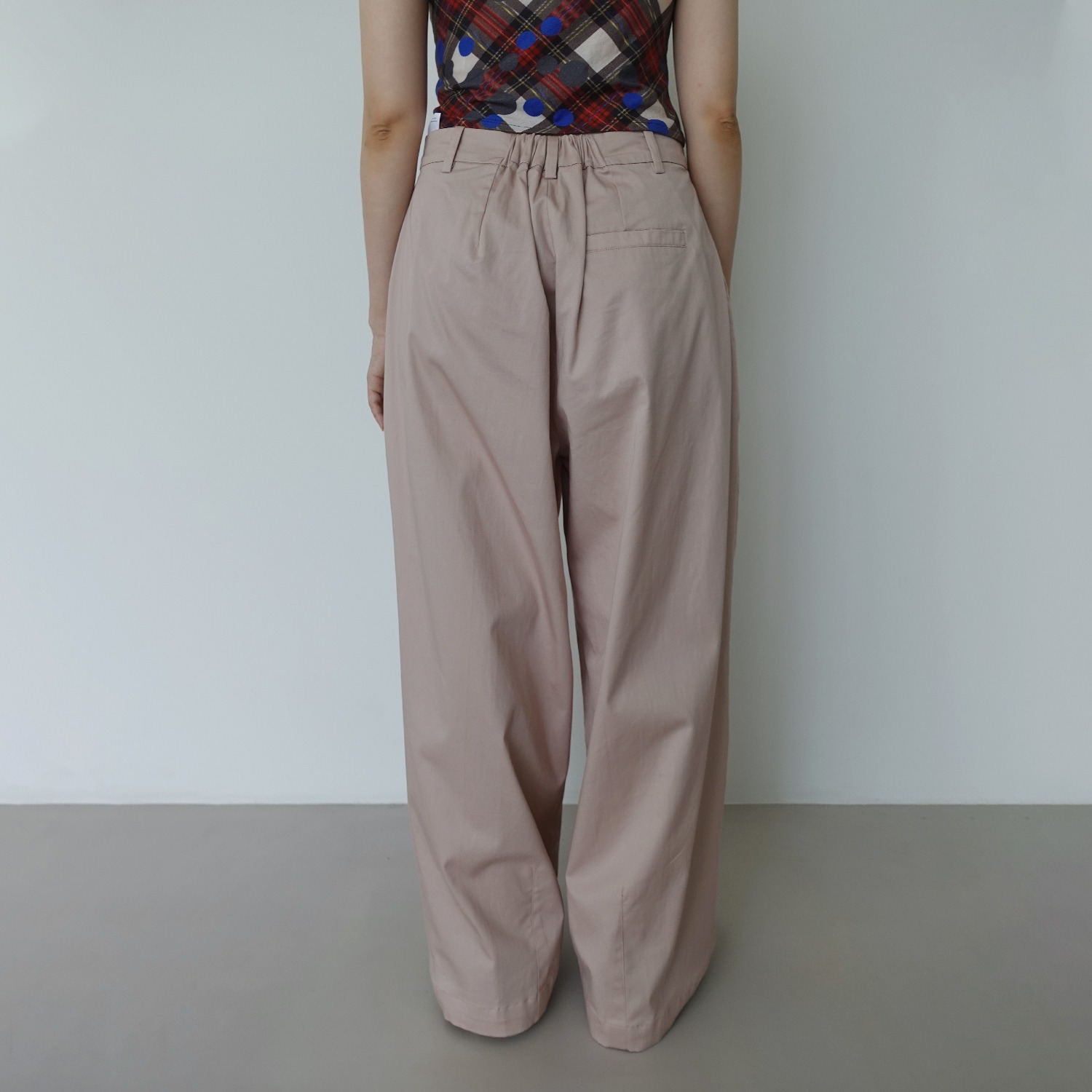Pleats Baggy Pants in Pink