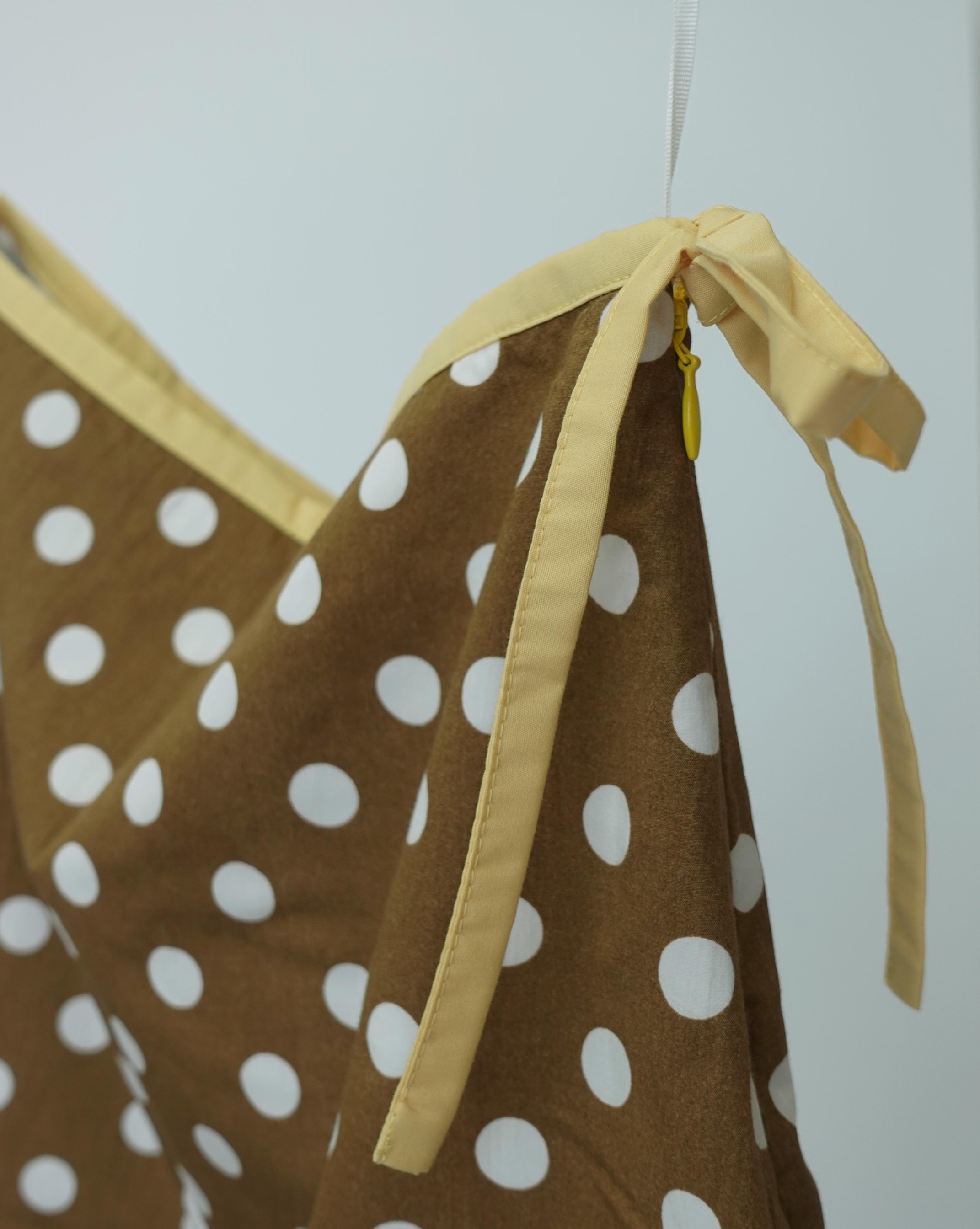 Frill Polka Skirt in Brown