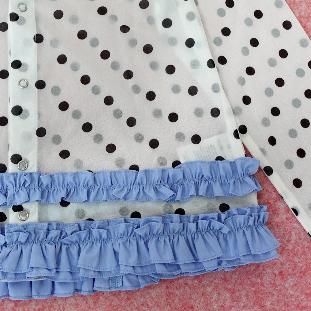 Polkadot Sheer Frill Cardigan