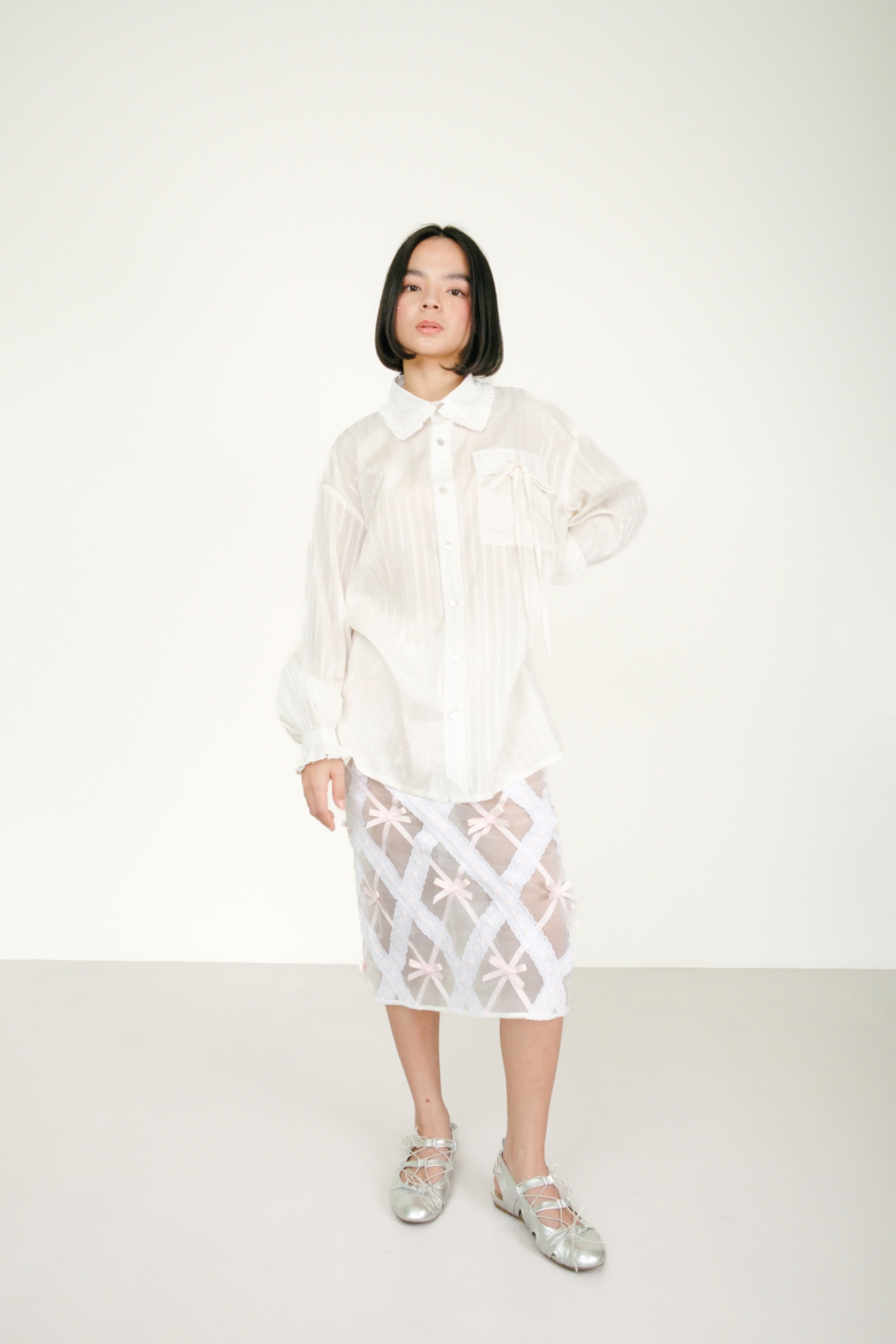 Scandi Girl Lucent Shirt - White