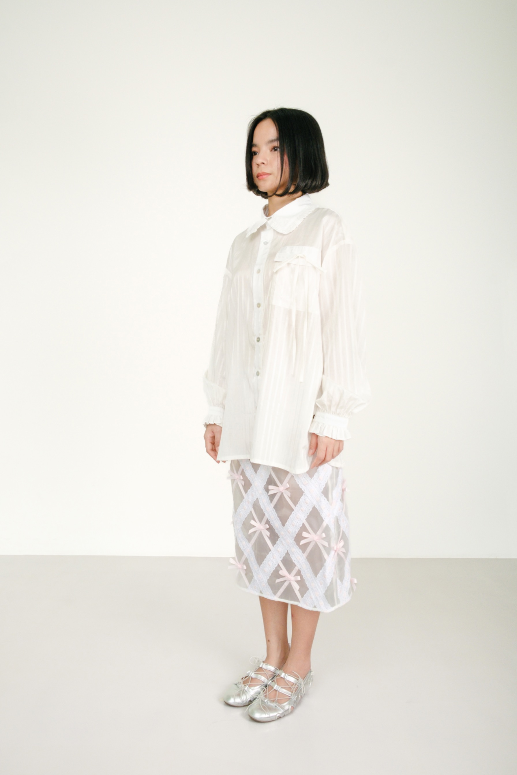 Scandi Girl Lucent Shirt - White