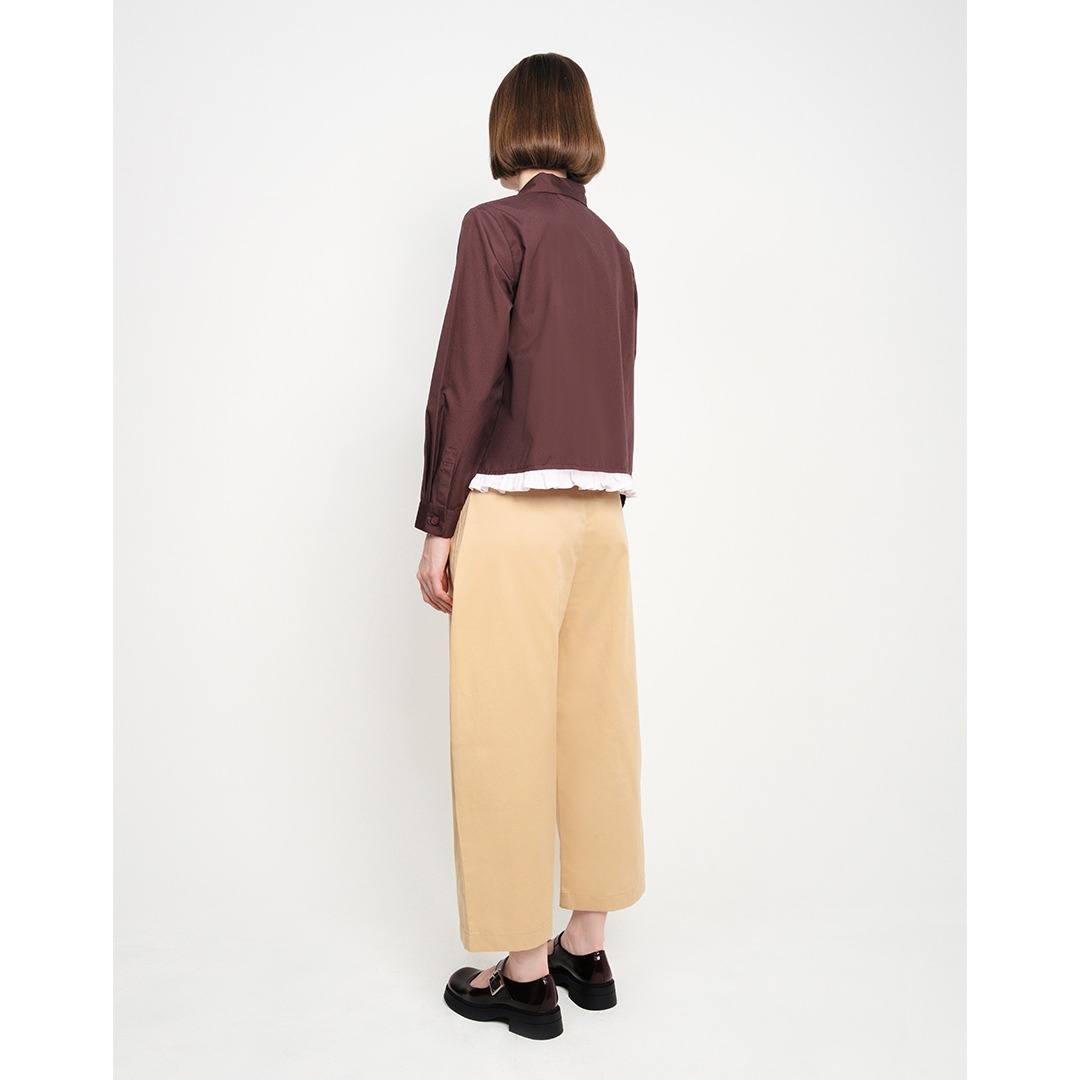 Frill Edge Long Sleeve Shirt