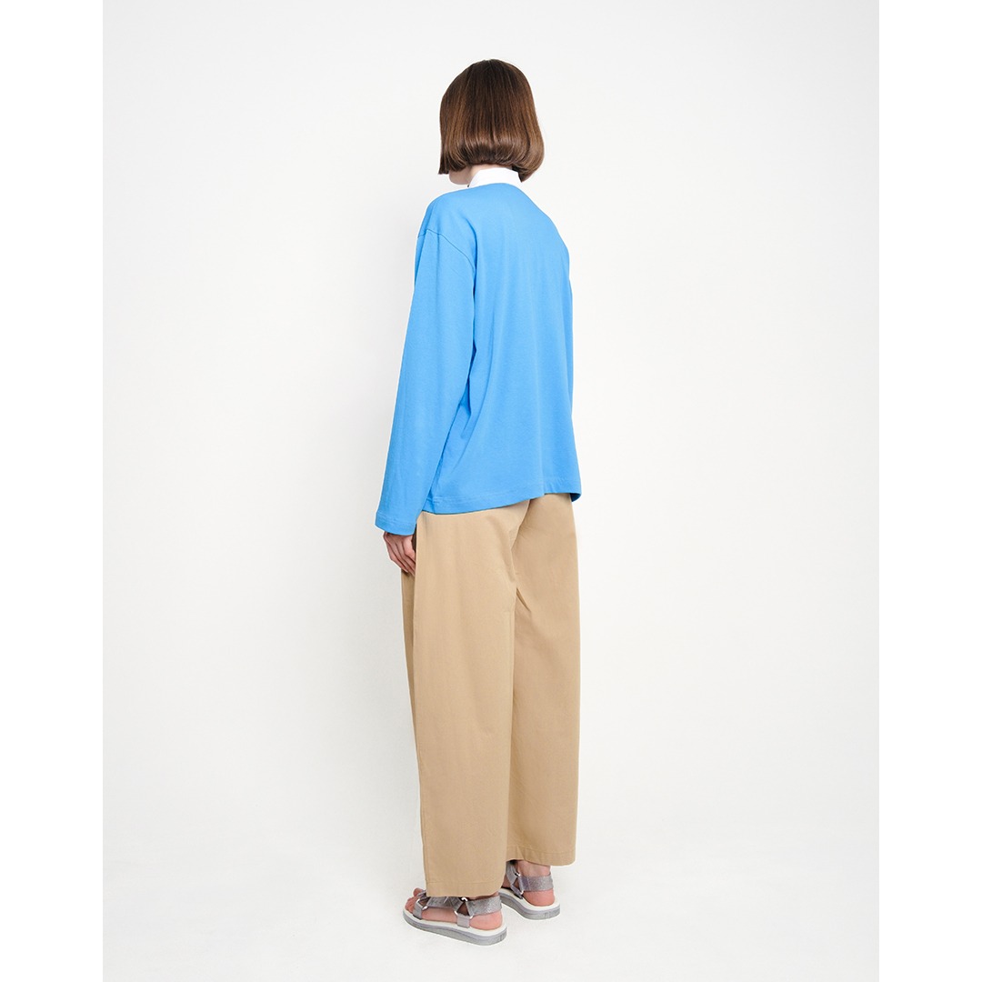 Ribbon Towel Polo Shirt in Blue