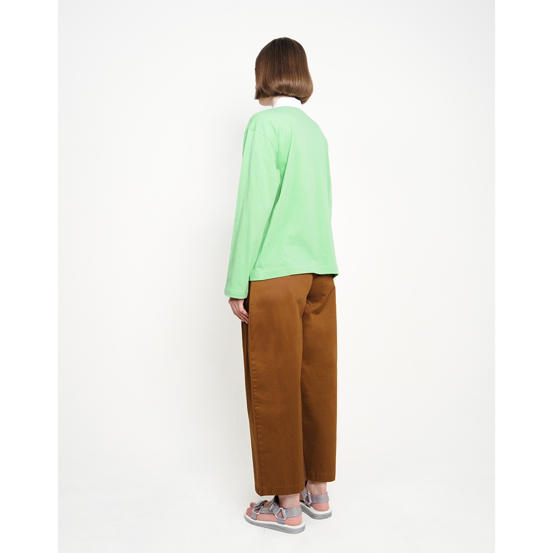 Ribbon Towel Polo Shirt in Green