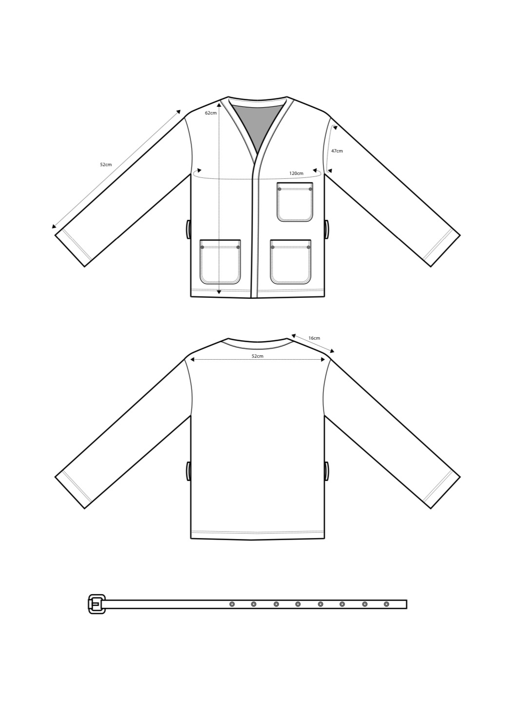 A&O Chore Cardigan in Pink