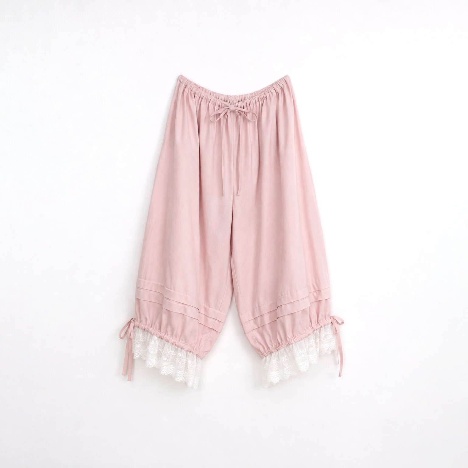 Plume Gather Plaid Pants