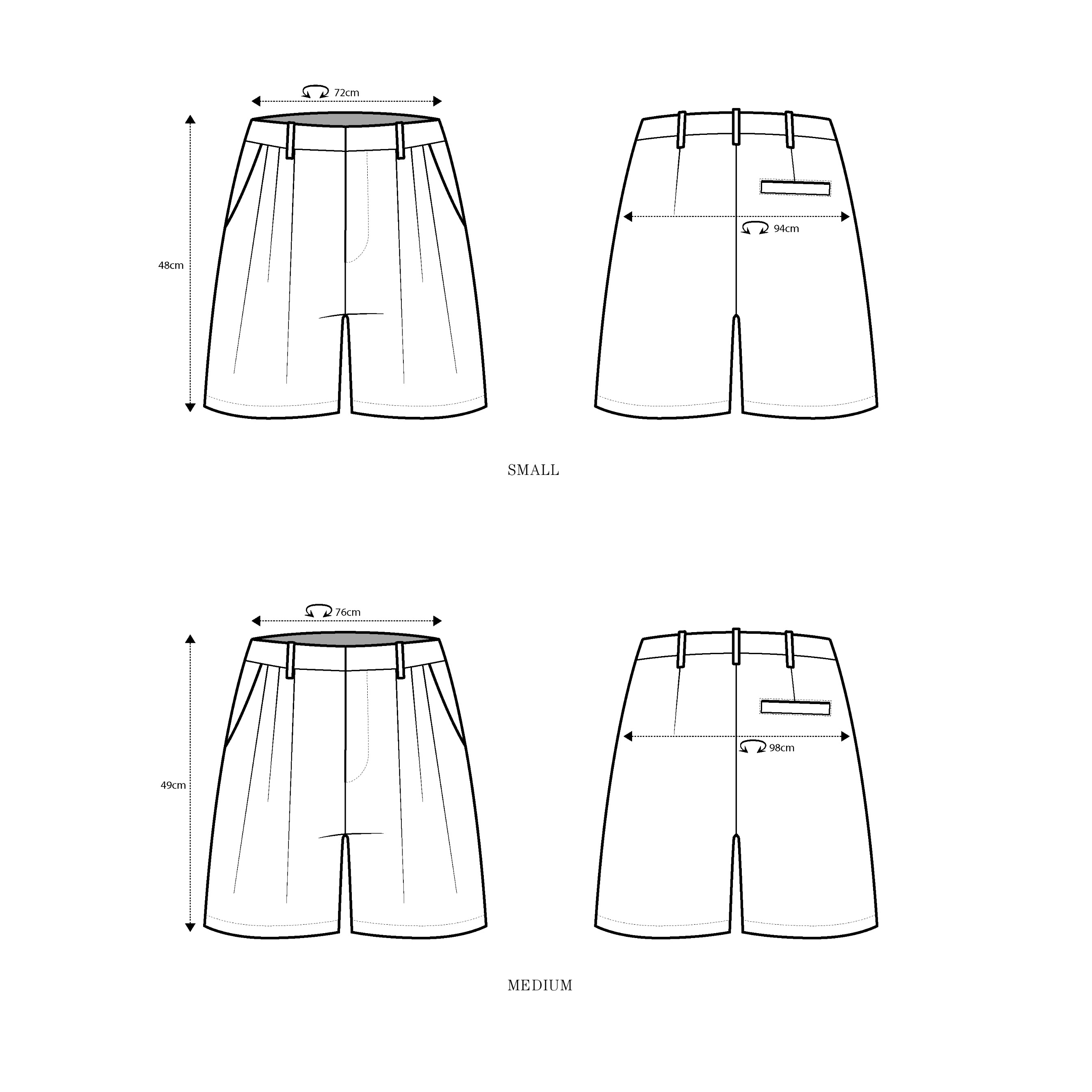 Tartan Half Pants with Belt