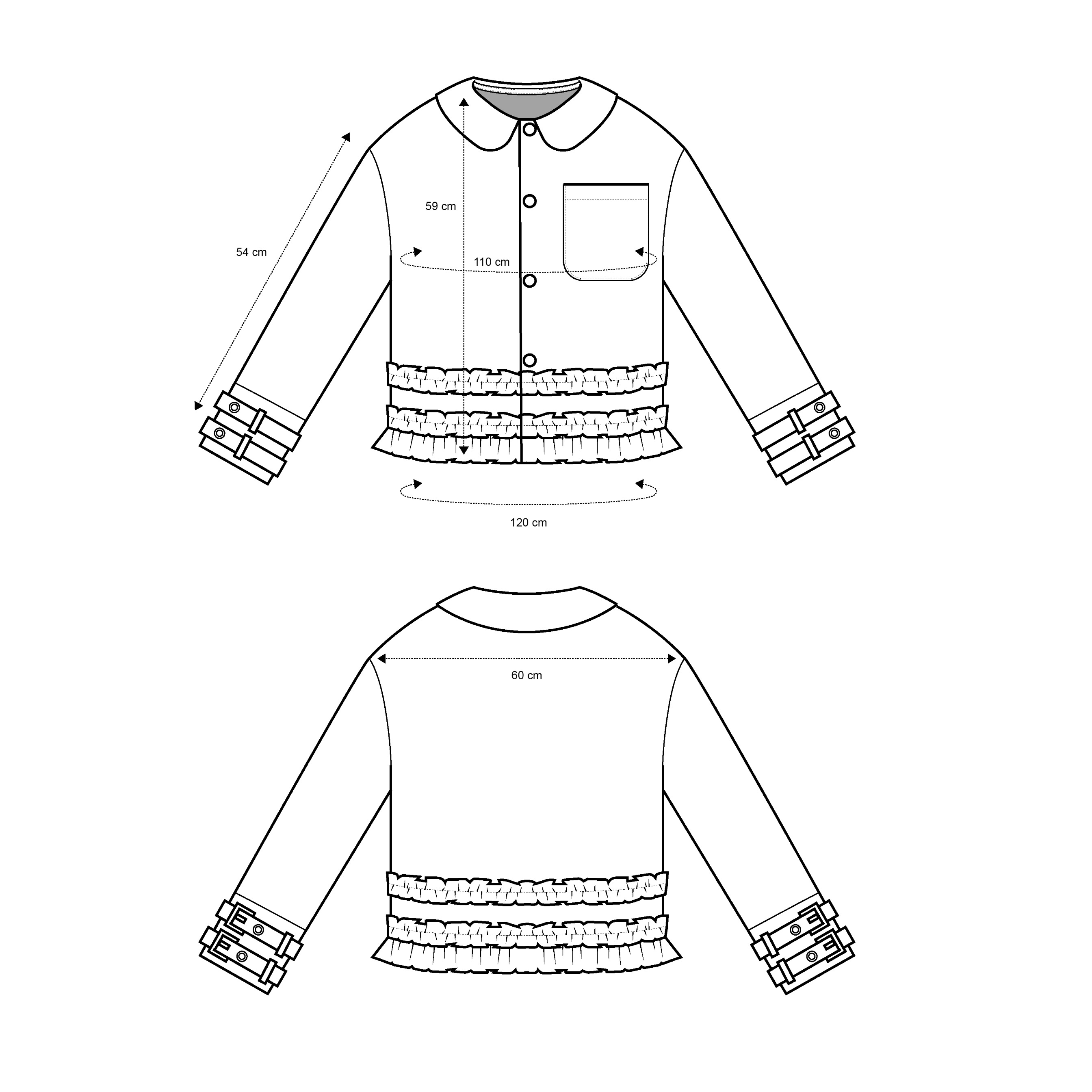 Tartan Frill Jacket with Belts