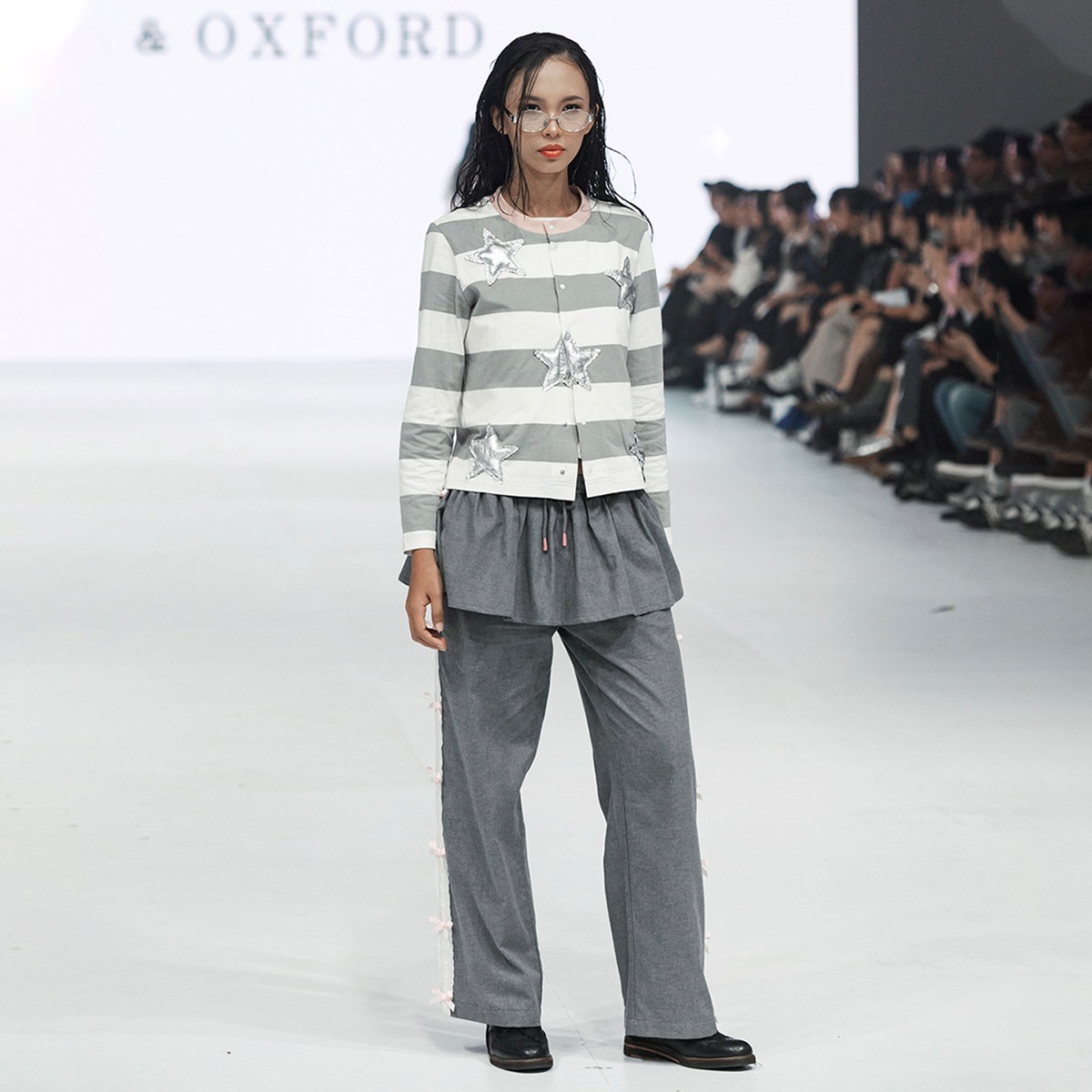 Broderie Ribbon Skirt Pants