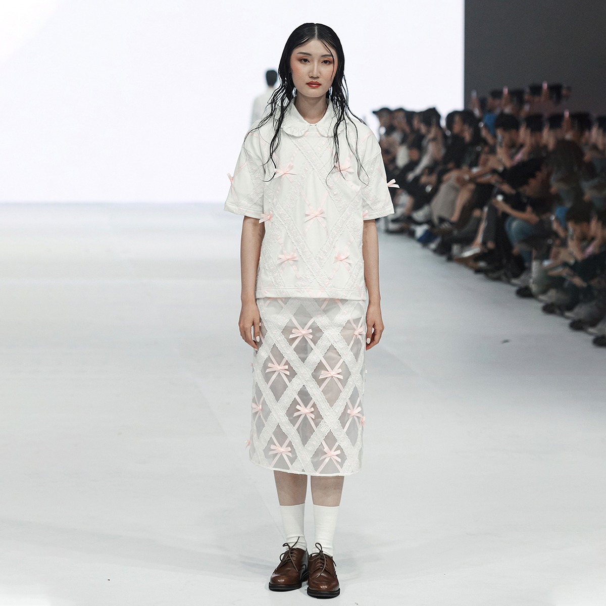 Argyle Broderie Skirt