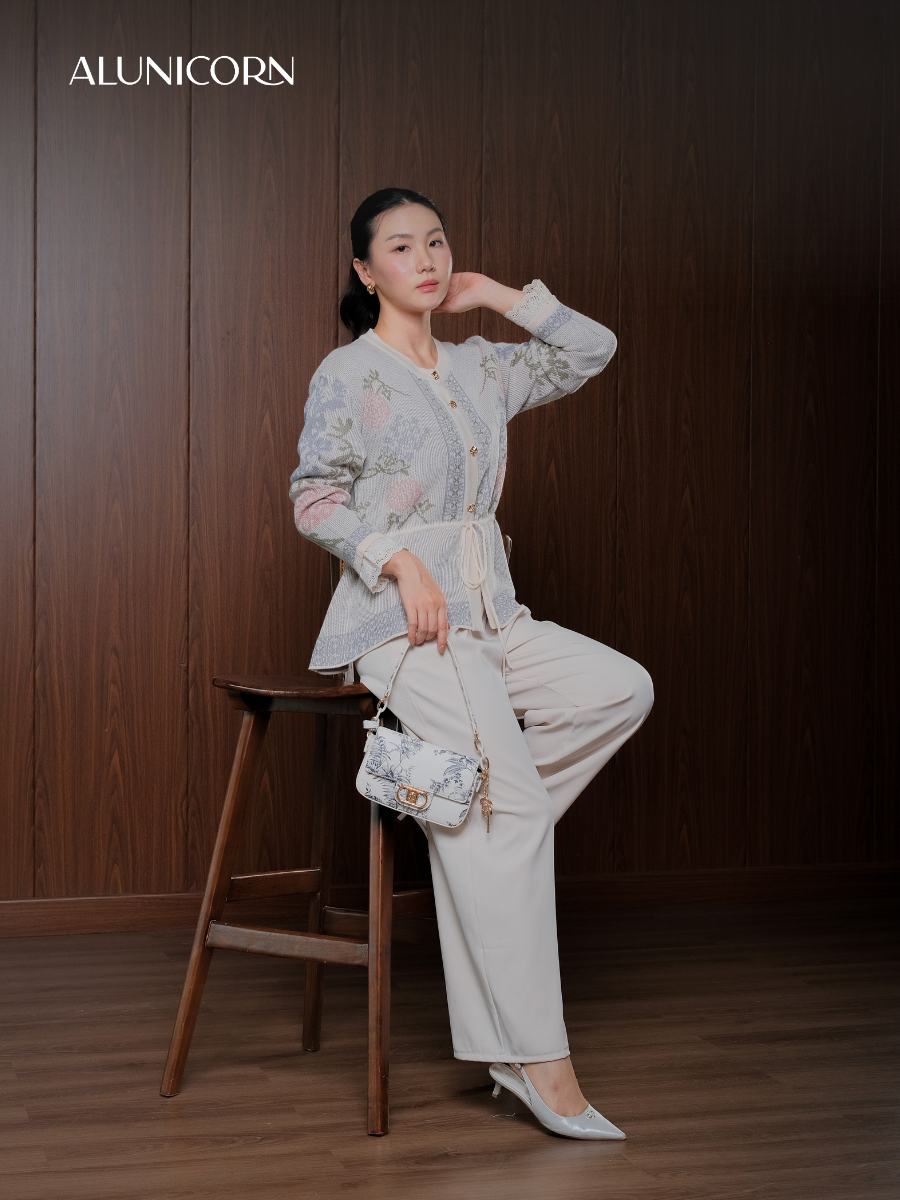 Alunicorn - Senra Series Raine - Cardigan Blouse Wanita Korean Style Knitwear Premium Elegant Casual Outer Rajut Fashion Cewek Kekinian