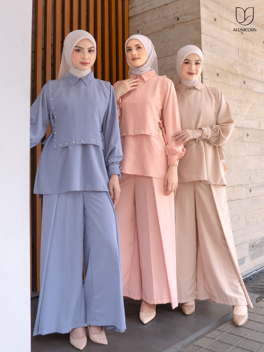 Alunicorn - Kiran Set - Oneset Wanita - Blouse Wanita - Pants Wanita