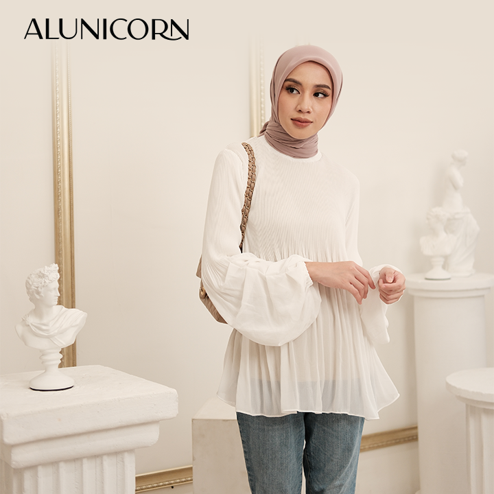 EVENT - Alunicorn - Naomi Blouse - Blouse Plisket -Atasan Blus Wanita