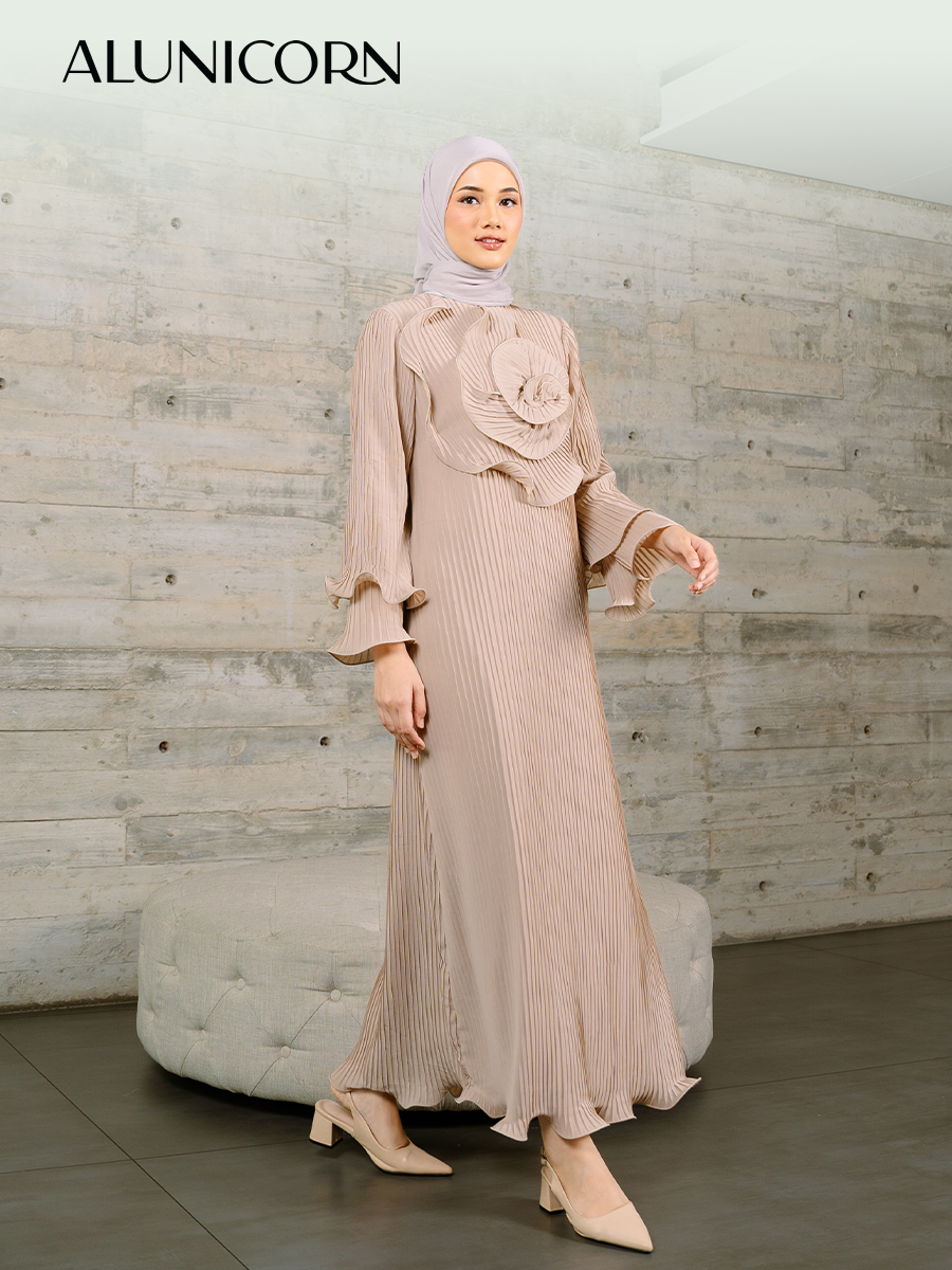 Alunicorn  - Indirha Dress -  Dress Plisket- Dress Mom's