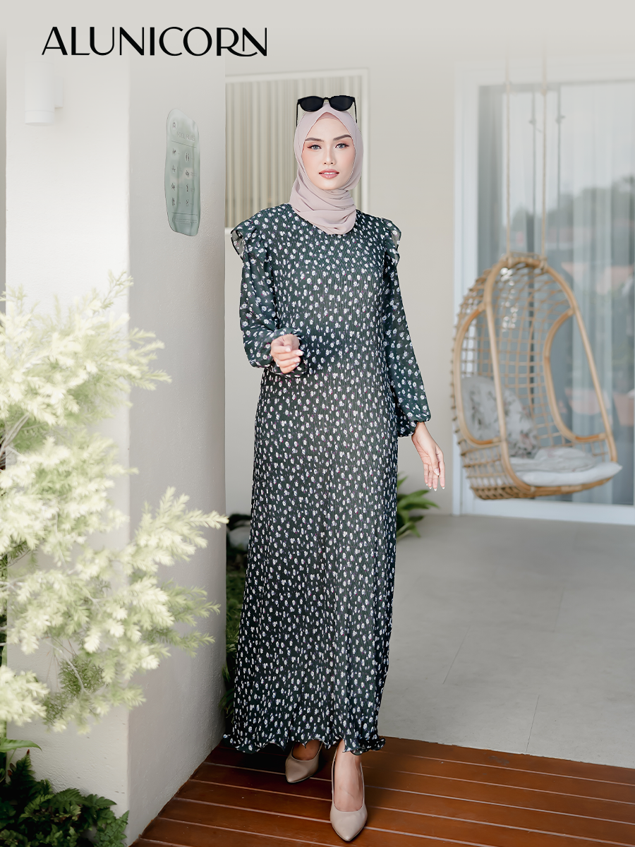 Alunicorn - Maddie Dress - Dress Plisket - Printed