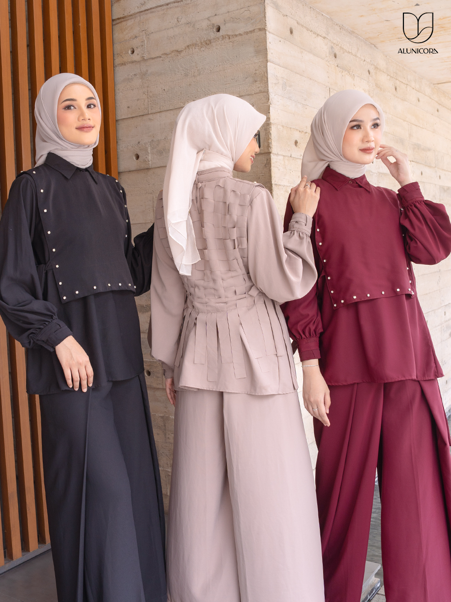 Alunicorn - Kiran Set - Oneset Wanita - Blouse Wanita - Pants Wanita