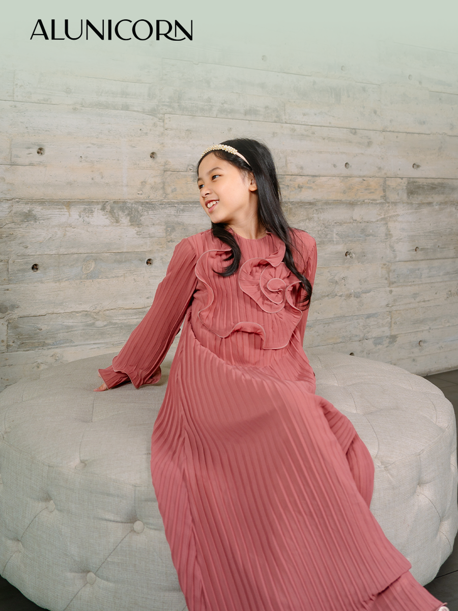 Alunicorn - Indirha Dress - Dress Plisket - Dress- Kid's
