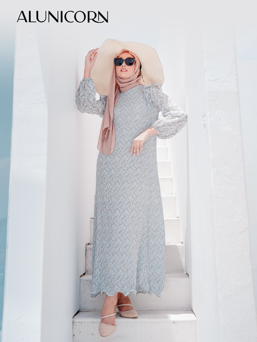 Alunicorn - Maddie Dress - Dress Plisket - Printed