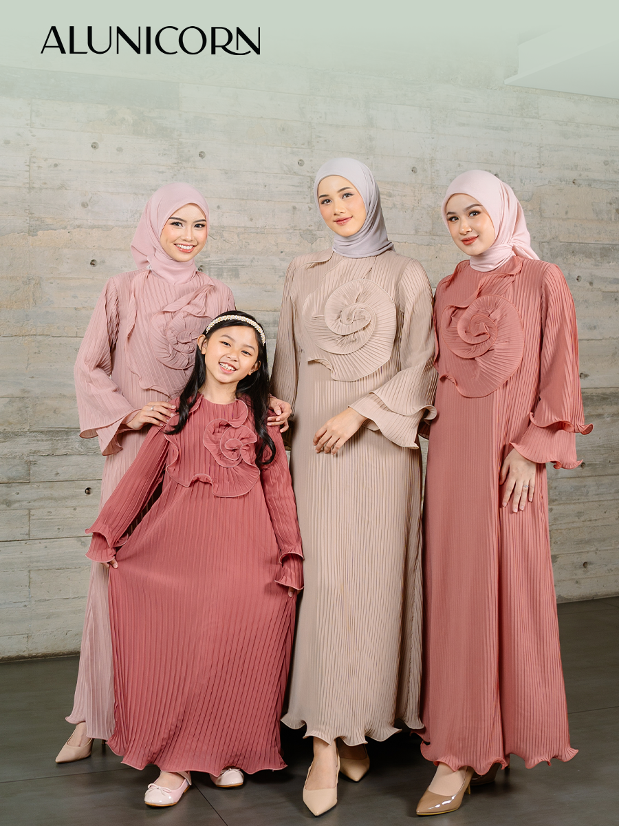 Alunicorn - Indirha Dress - Dress Plisket - Dress- Kid's