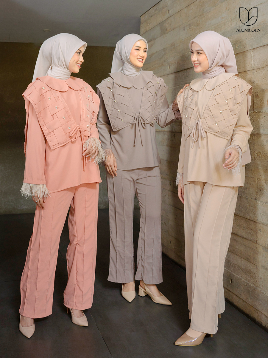 Alunicorn - Naiya Set - Oneset Wanita - Blouse Wanita - Pants Wanita