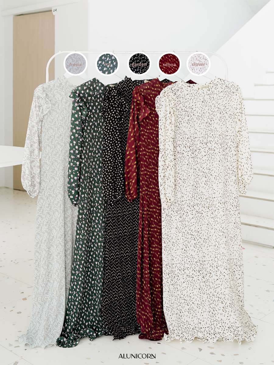 Alunicorn - Maddie Dress - Dress Plisket - Printed
