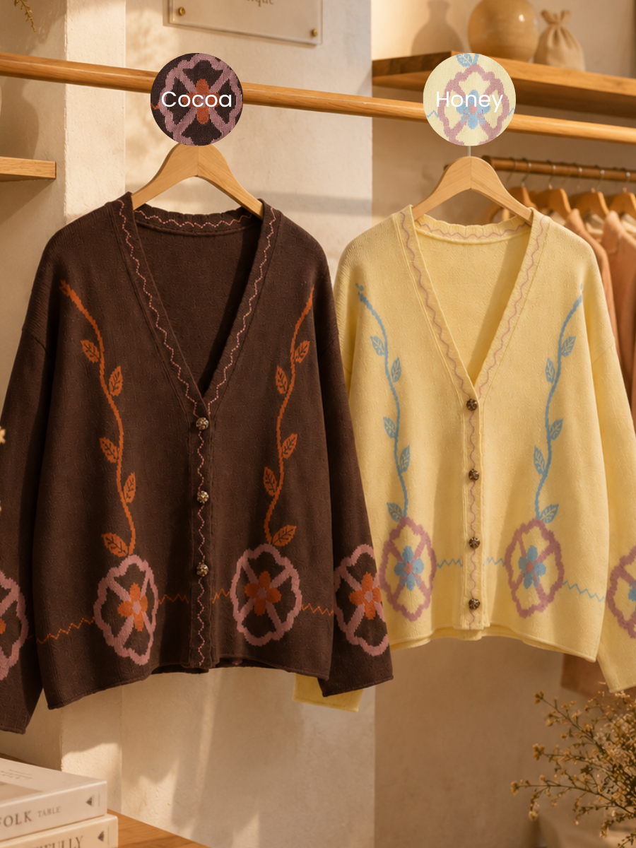 Alunicorn - Senra Series Kaira - Cardigan Sweater Wanita Korean Style Knitwear Premium Elegant Casual Outer Rajut Fashion Cewek Kekinian