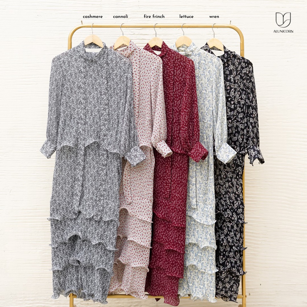Alunicorn - Adele Dress - Maxi Dress - Dress Plisket