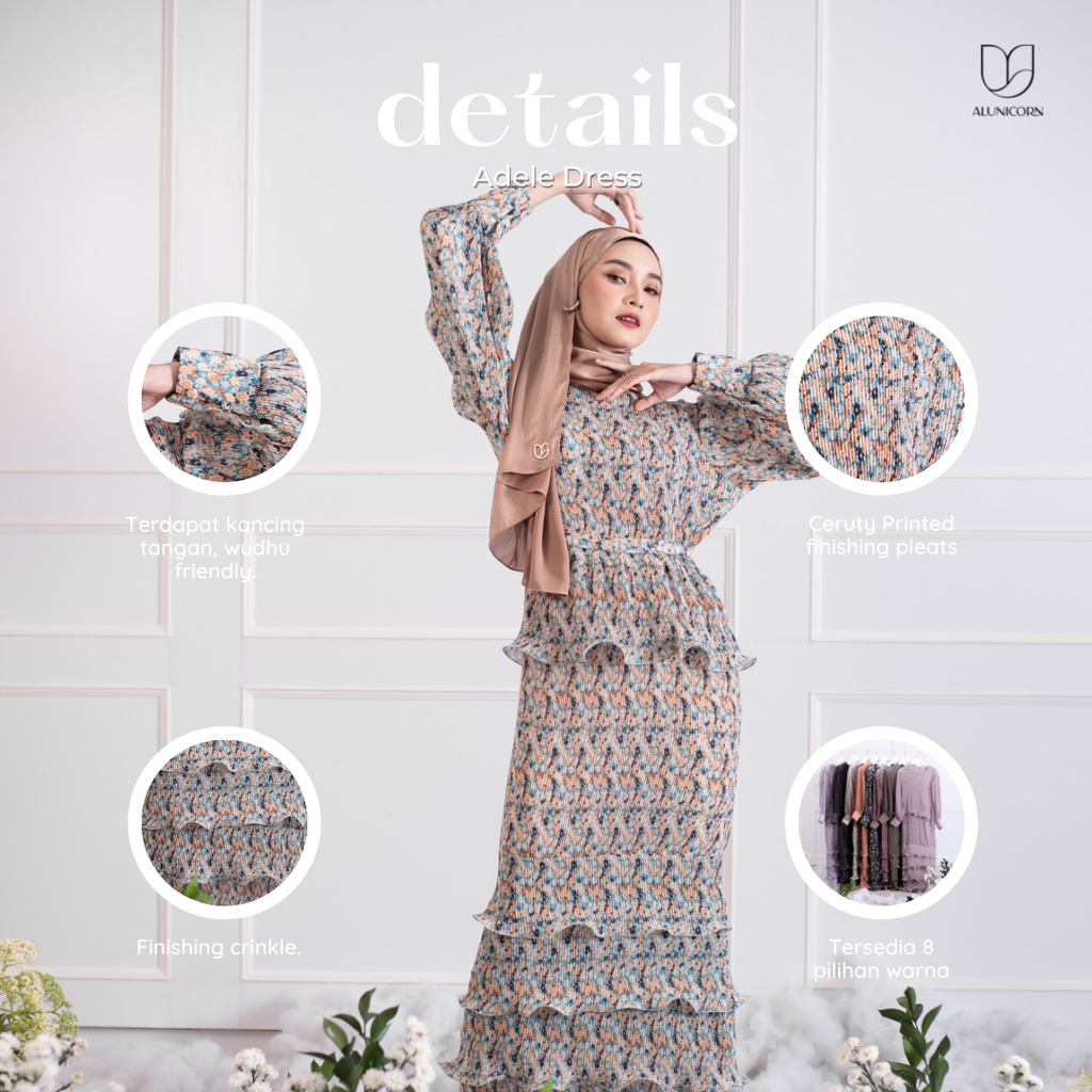 Alunicorn - Adele Dress - Maxi Dress - Dress Plisket