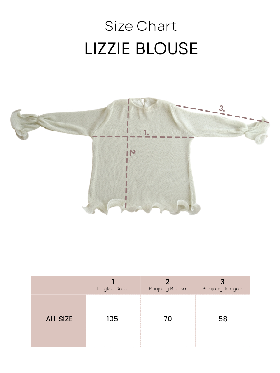 Alunicorn - Lizzie Blouse - Blouse Wanita - Blouse Plisket - Printed