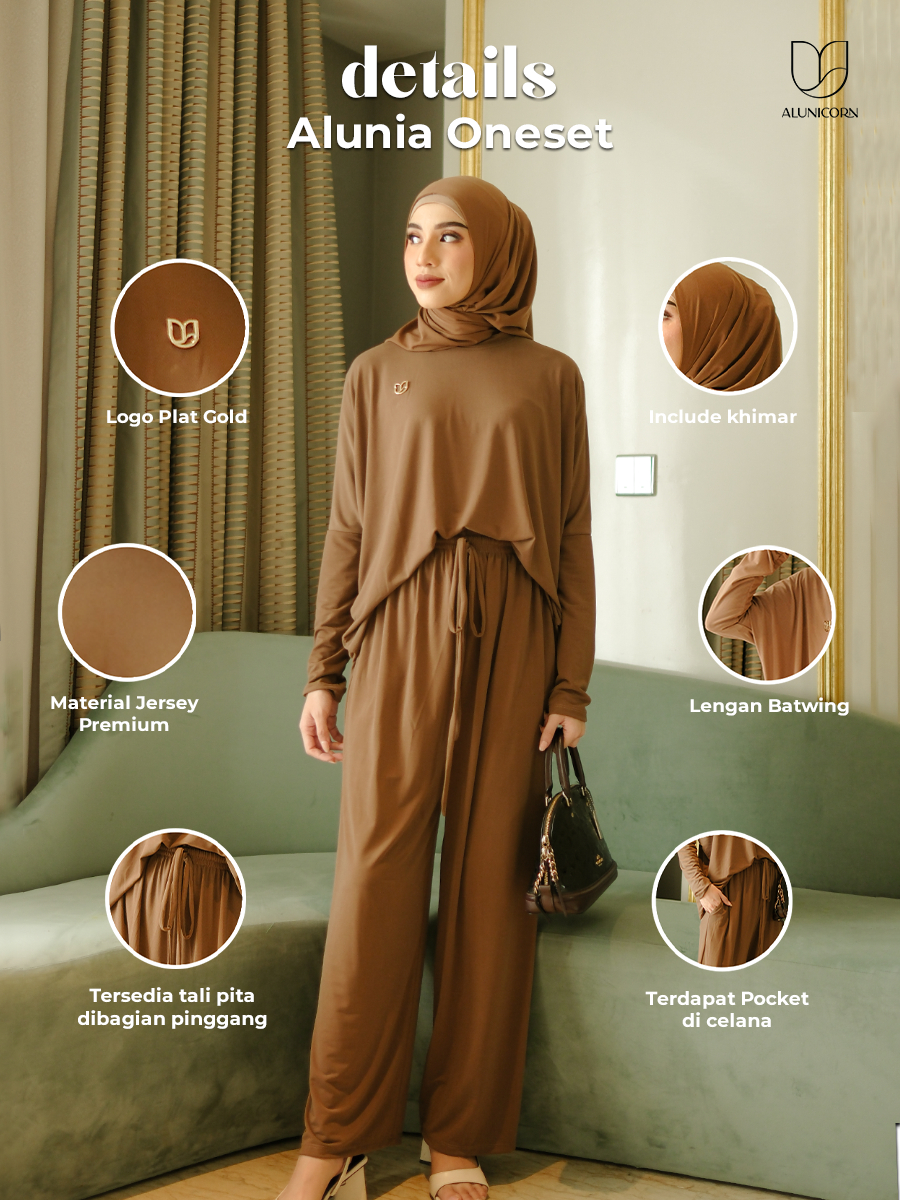Alunicorn - Alunia Oneset Khimar - Oneset Wanita - Hijab Wanita