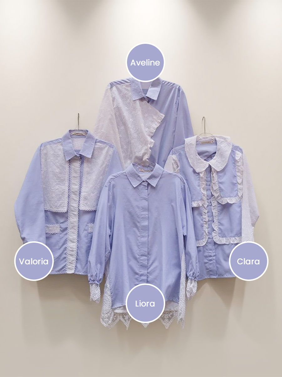 Alunicorn - Royale Classic Series - Kemeja Katun Bordir Wanita  - Desain Elegan & Detail Renda