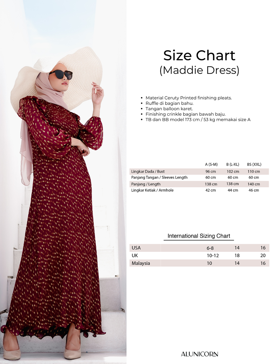 Alunicorn - Maddie Dress - Dress Plisket - Printed