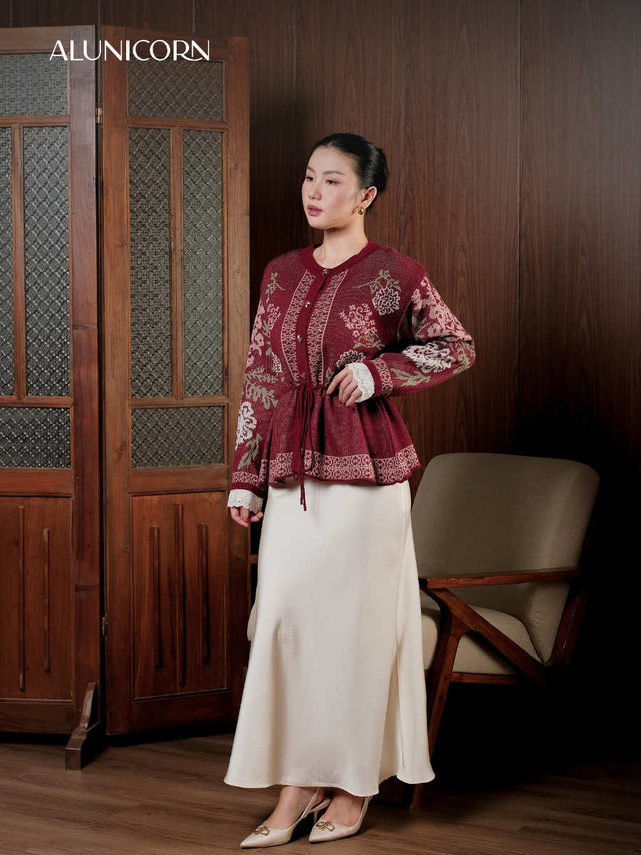Alunicorn - Senra Series Raine - Cardigan Blouse Wanita Korean Style Knitwear Premium Elegant Casual Outer Rajut Fashion Cewek Kekinian