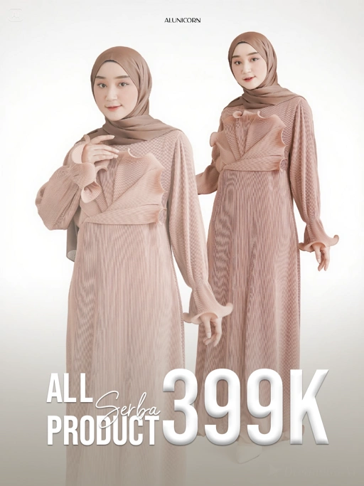 Image of EVENT - Alunicorn - Raya Pleats Series - Alice Dress - Dress Plisket Premium - Pleats Premium