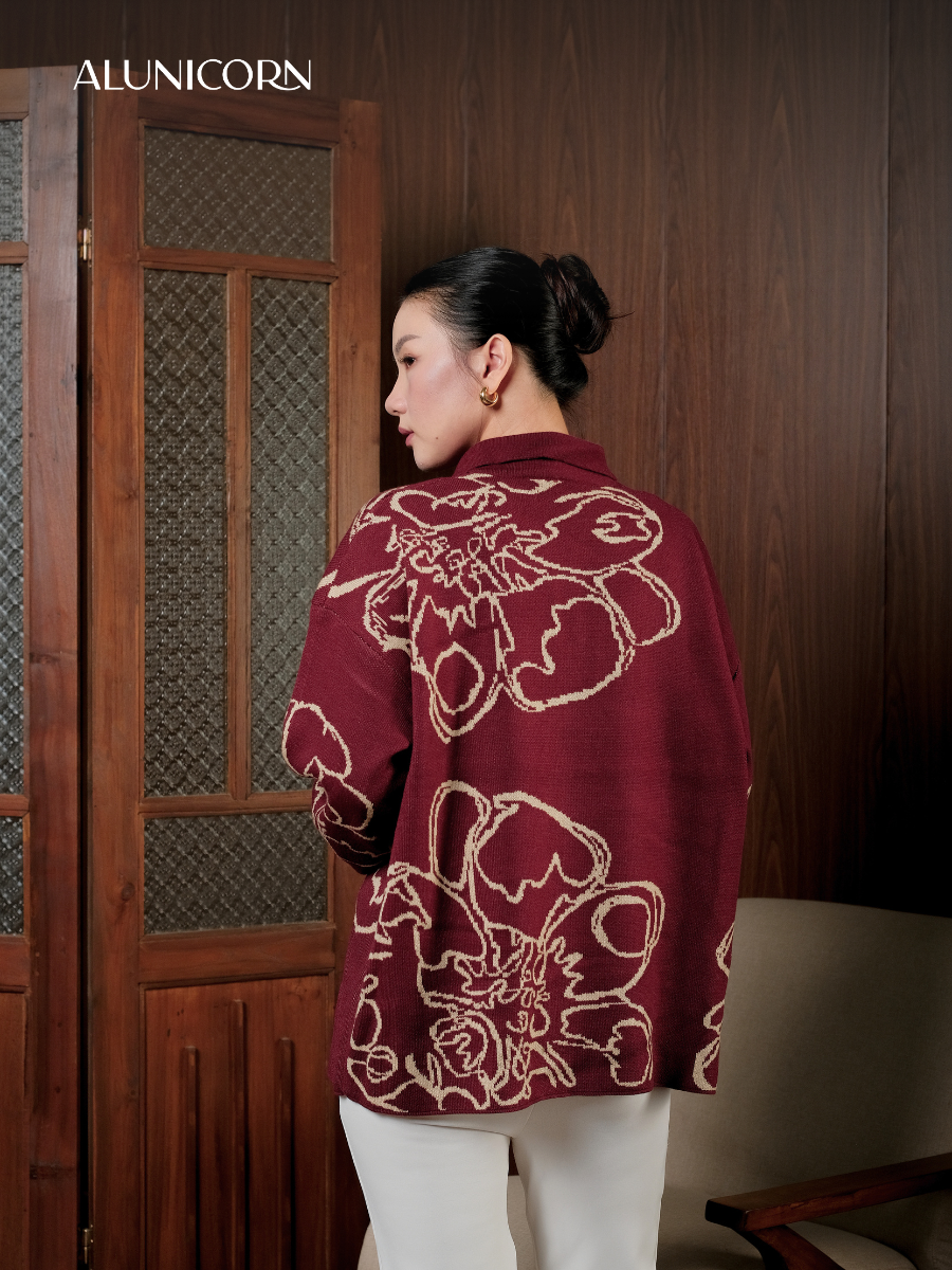 Alunicorn - Senra Series Sora - Sweater Blouse Wanita Korean Style Knitwear Premium Elegant Casual Outer Rajut Fashion Cewek Kekinian