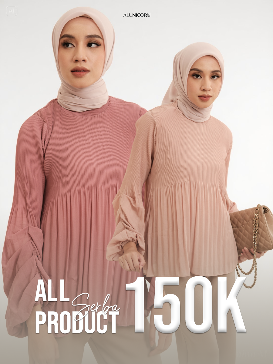 EVENT - Alunicorn - Naomi Blouse - Blouse Plisket -Atasan Blus Wanita