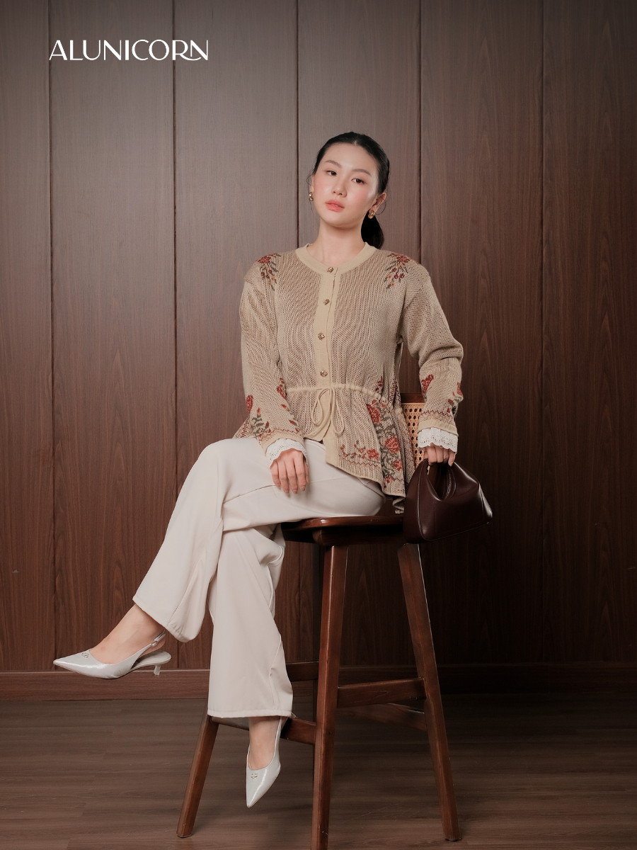 Alunicorn - Aruna Series Yuna - Cardigan Knit Wanita -  Outer Rajut Korean Style Lembut Elegan