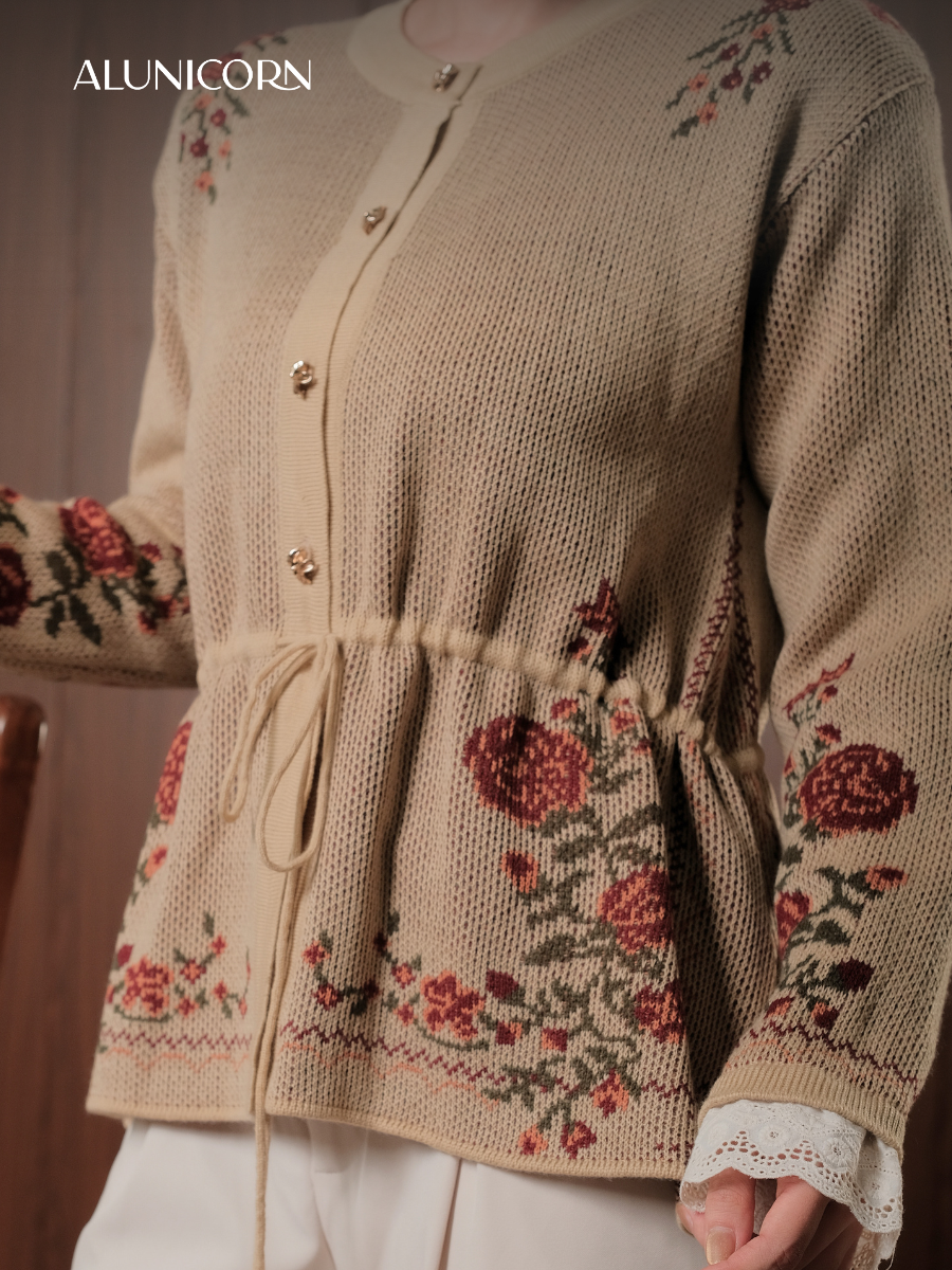 Alunicorn - Aruna Series Yuna - Cardigan Knit Wanita -  Outer Rajut Korean Style Lembut Elegan