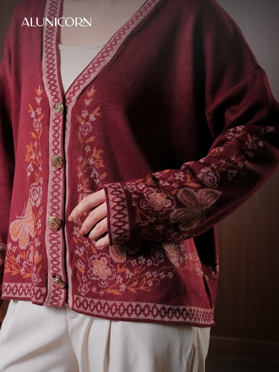 Alunicorn - Aruna Series Chika - Cardigan Knit Wanita - Outer Rajut Korean Style Lembut Elegan